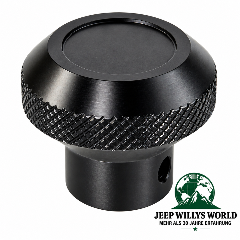 Armaturenbrett Zugschalterknopf Aluminium schwarz Jeep CJ 76-86