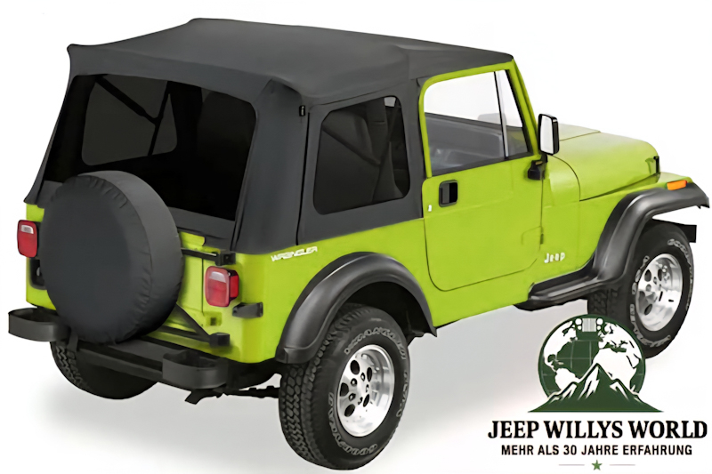Supertop Softtop with tinted WIndows Bestop Black Denim Jeep CJ7 Wrangler YJ 80-95