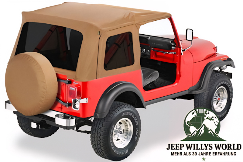 Supertop Softtop with tinted WIndows Bestop Spice Denim Jeep CJ7 Wrangler YJ 80-95