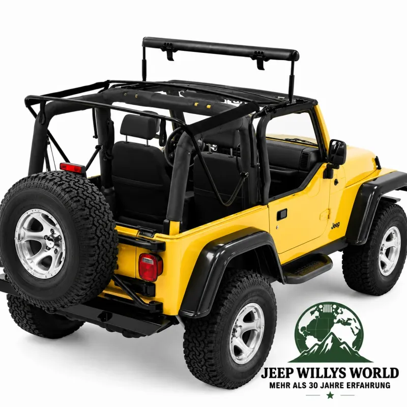 Bestop Supertop NX Folding Top Black Denim  with tinted windows Jeep Wrangler TJ (1996-2006)