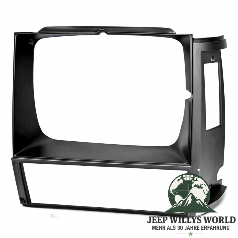 Headlight Bezel Grey / Black Plastic Left Jeep Cherokee 84-90