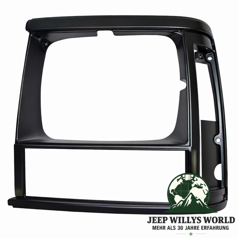 Headlight Bezel Black Plastic Left Jeep Cherokee 91-96