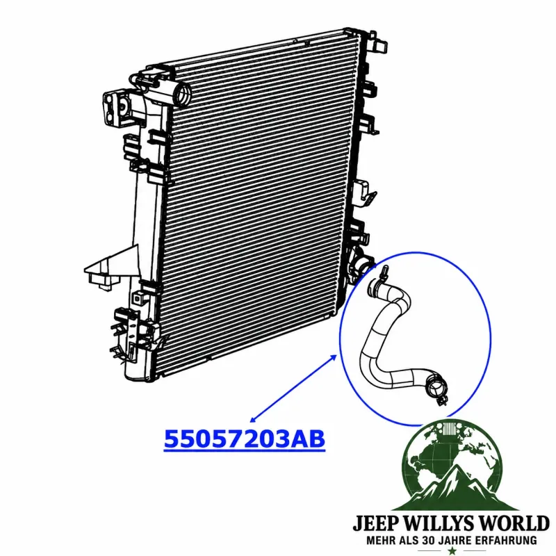 Kühlwasserschlauch Kühlerschlauch oben Jeep Wrangler JK 3,8L (07-11)