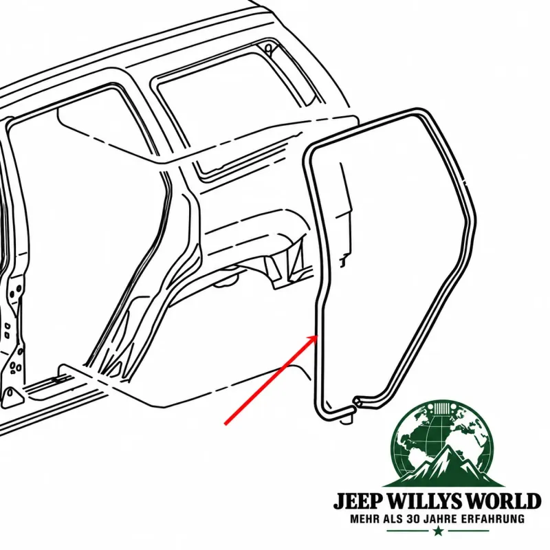 Door Seal Rear Right + Left Jeep Grand Cherokee WJ WG 99-04