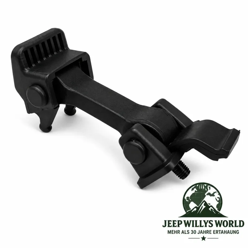 Crown Motorhaubenverschluss Haken Kunststoff Schwarz rechts oder links Jeep Wrangler JK (07-18)