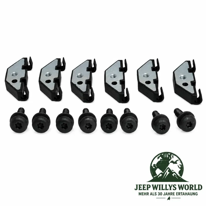 Crown Hardtop Befestigungs Set auf der Karosserie. Jeep Wrangler JK (07-18)