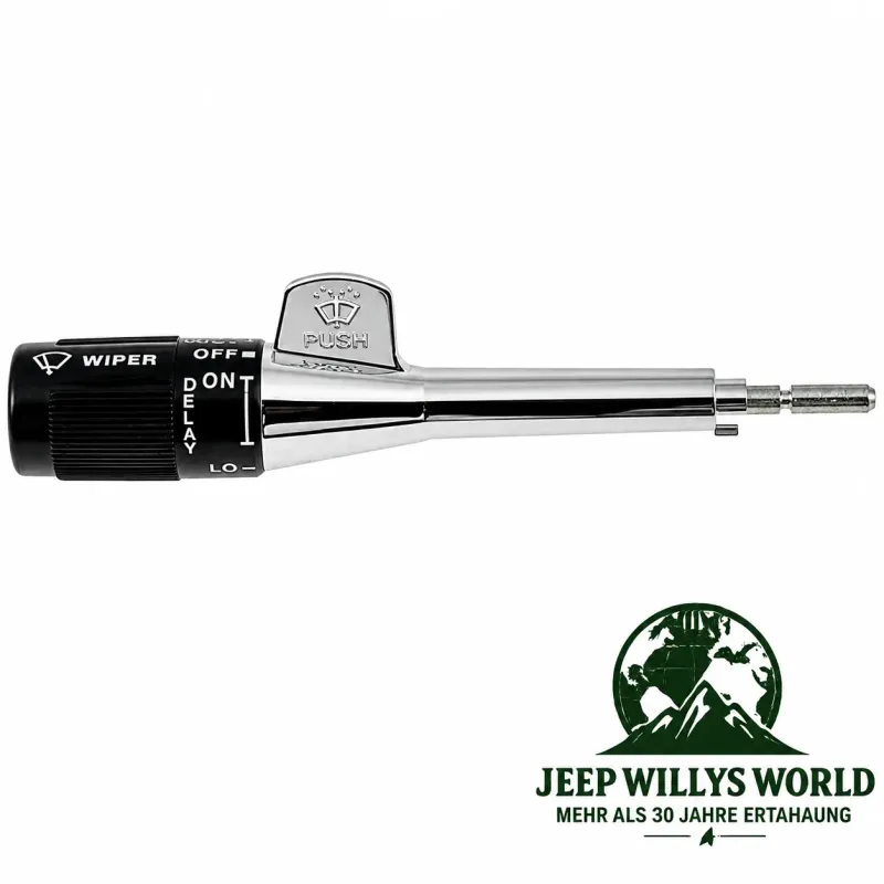 Multifunktionshebel Blinkerschalter, Wischer Intervall Funktion an der Lenksäule Chrom, Jeep Wrangler YJ / Cherokee XJ (84-95)