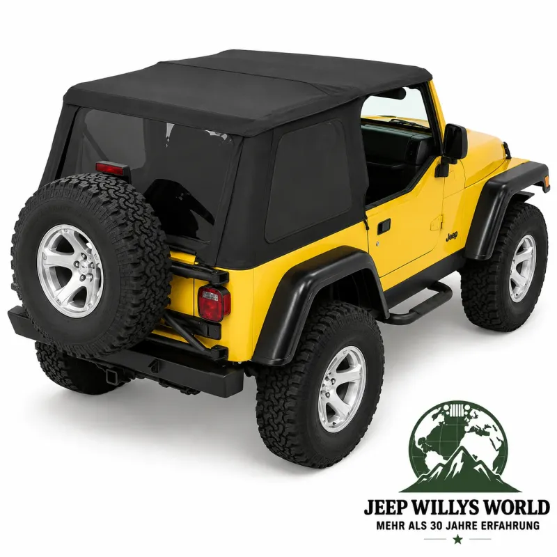 Bestop Trektop NX Folding Top Black Denim  with tinted windows Jeep Wrangler TJ (1996-2006)