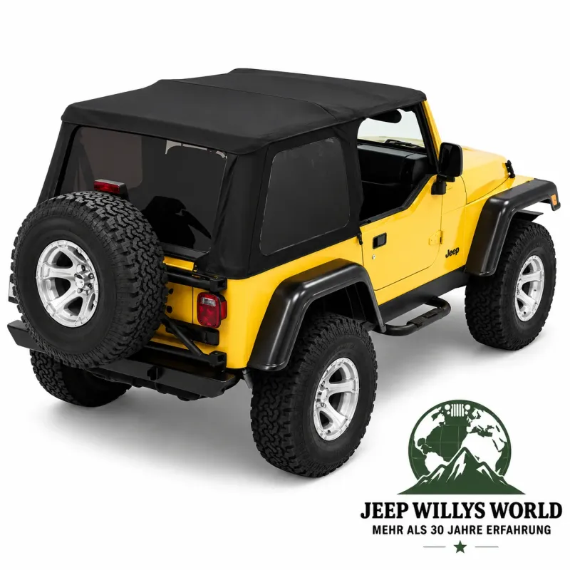Bestop Trektop NX Folding Top Black Denim  with tinted windows Jeep Wrangler TJ (1996-2006)