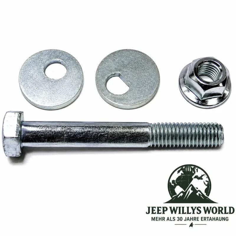 Crown Längslenker Exzenterschrauben Set. Jeep Wrangler TJ, JK / Grand Cherokee ZJ, ZG (93-18)