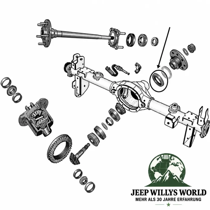 Spicer Kardan Simmerring Hinterachse Dana 35 + 44 Jeep Wrangler JK / Grand Cherokee WH / Commander XK (06-18)