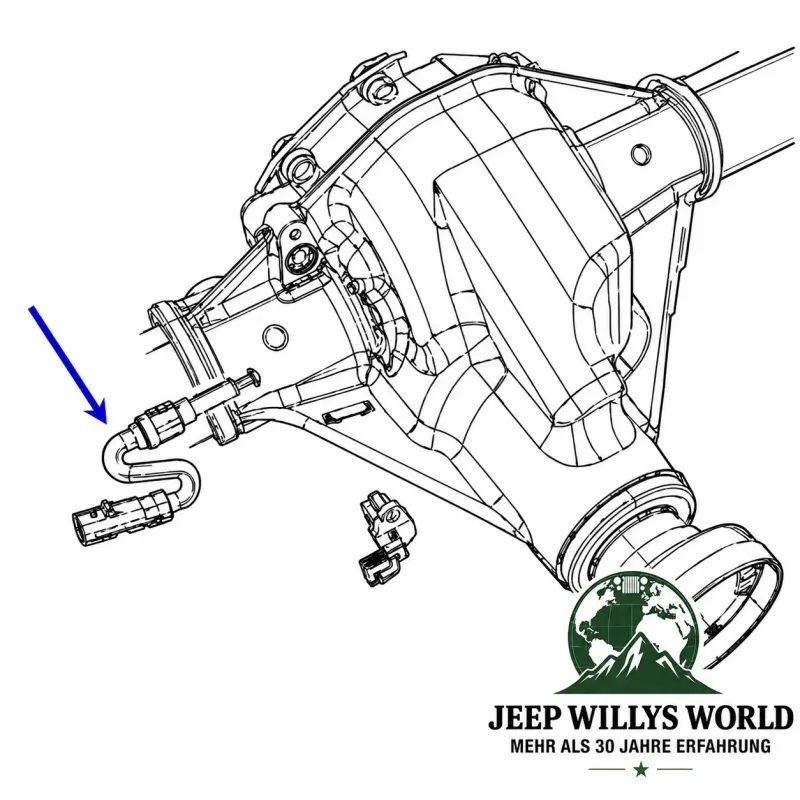 Spicer Differential E-Locker Sensor Schalter Dana 44 mit Tru-Lok Vorder + Hinterachse Jeep Wrangler JK Rubicon (07-18)