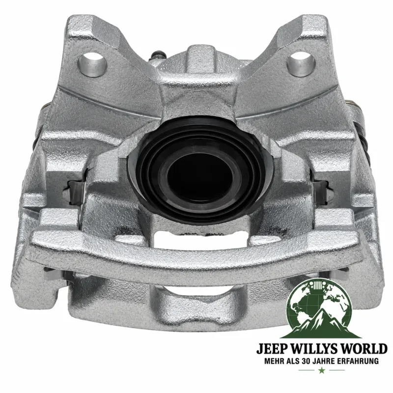 Raybestos R-Line Bremssattel hinten rechts mit Ø 302mm Bremsscheiben. Jeep Wrangler JK, Cherokee KK (07-18)