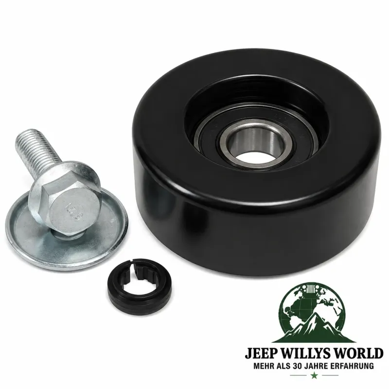 Crown Idler Pulley with Serpentine Belt Jeep Wrangler JK / Cherokee KK / Dodge Nitro KA 2,8L CRD (07-18)