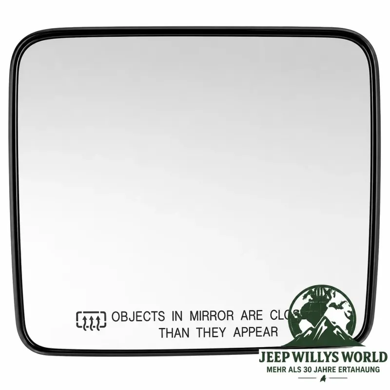 Mirror Glass Right for electric + heated mirrors Jeep Wrangler JK (11-18)