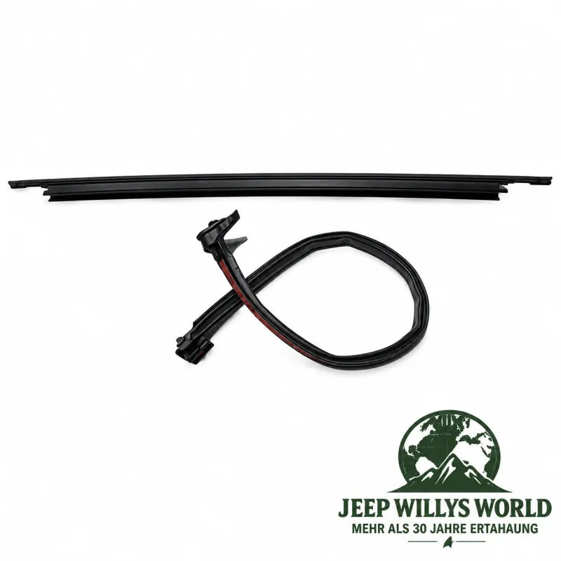 Fairchild Hardtop Heckscheibendichtung Glas unten + Halteschiene. Jeep Wrangler JK (11-18)