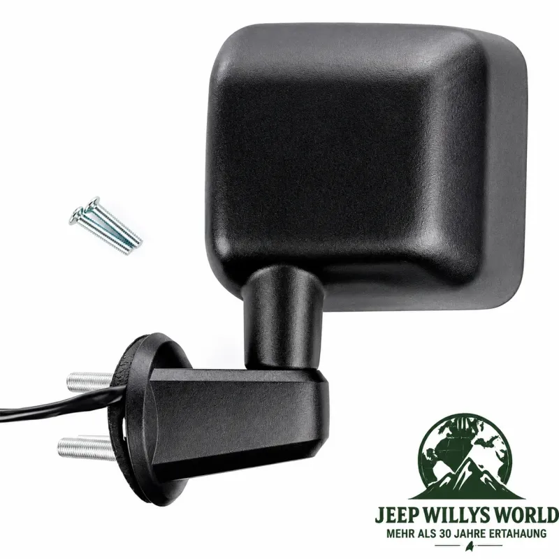 OMIX-Ada Mirror Left Black OEM Style electric adjustable and heated Jeep Wrangler JK (15-18)