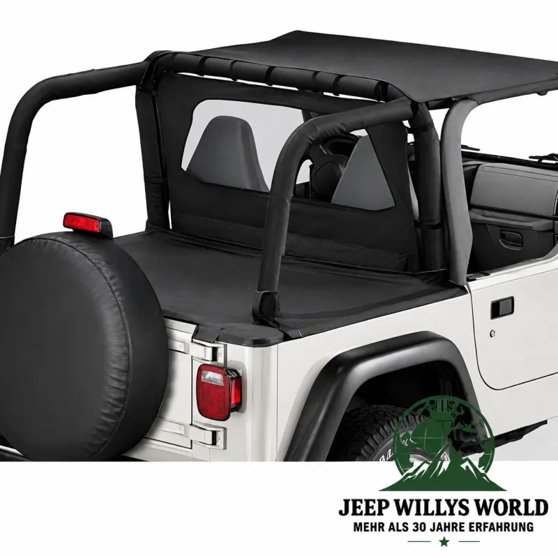 Bestop Windjammer Black Denim Premium Vinyl leather imitation structured Jeep Wrangler TJ (1996-2002)