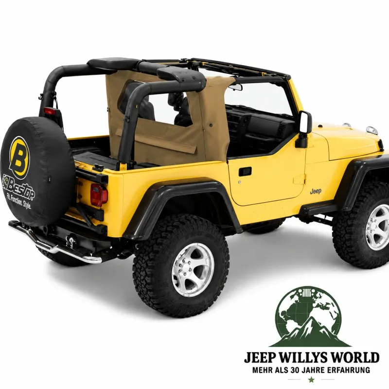 Bestop Wrap Around Windjammer Spice Denim Premium Vinyl leather imitation structured Jeep Wrangler TJ (1996-2002)