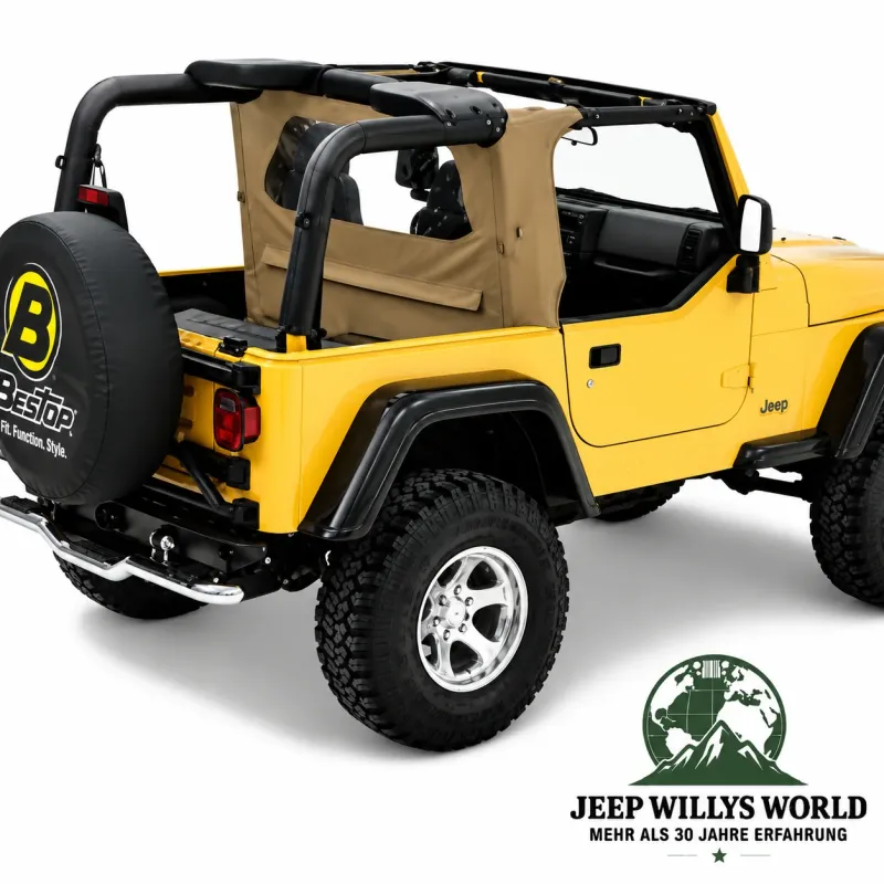 Bestop Wrap Around Windjammer Spice Denim Premium Vinyl leather imitation structured Jeep Wrangler TJ (1996-2002)