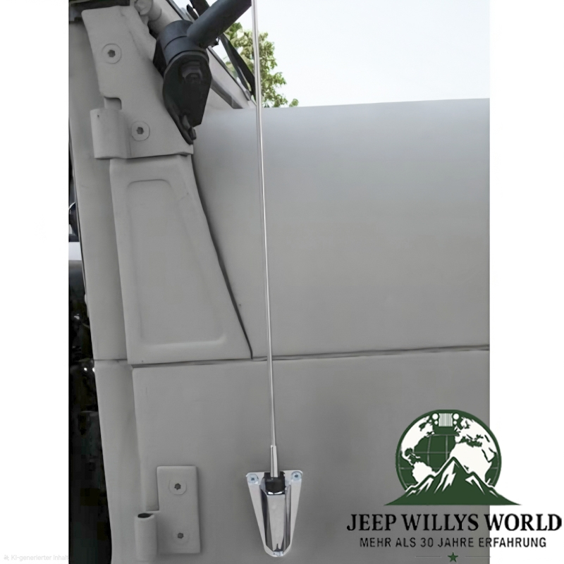 Antennenstab mit Sockel Chrom Jeep CJ + Wrangler 76-95