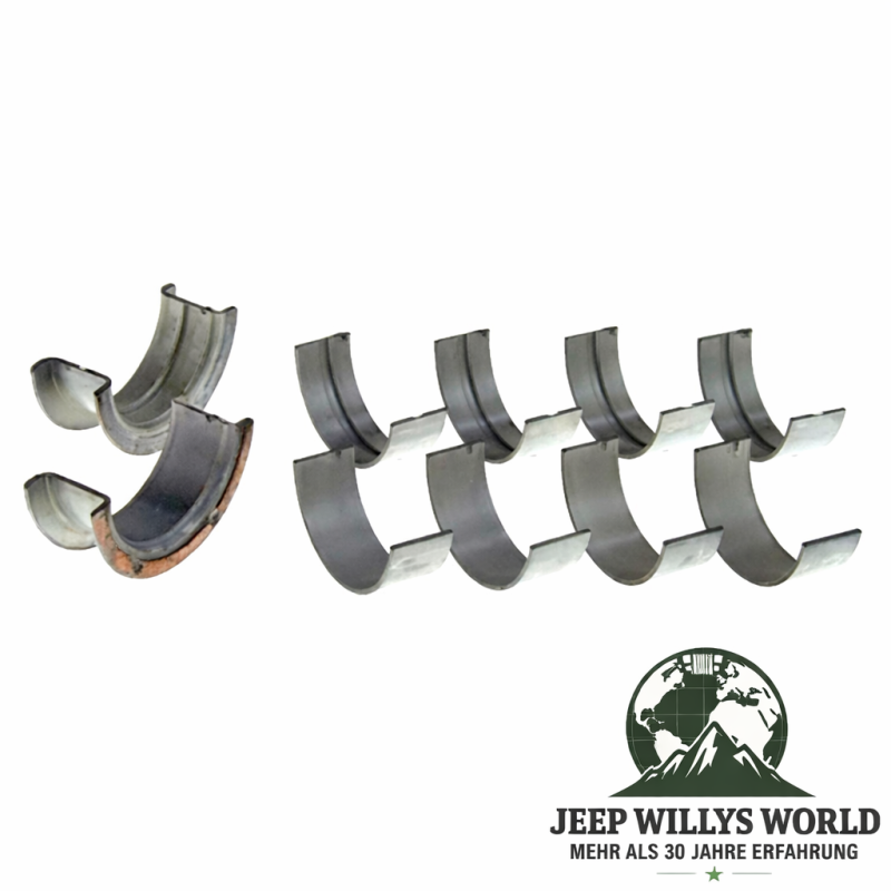 Main Bearing Set Oversize 0.020" 2,5 L 4 Cyl. Jeep CJ + Wrangler + Cherokee 83-90