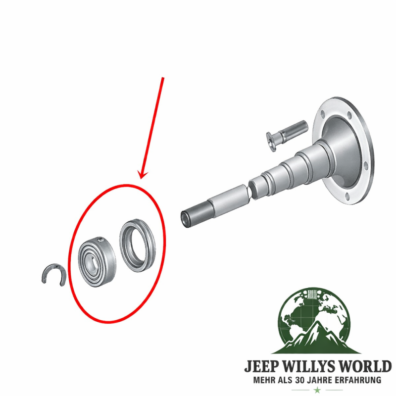 Wheel Bearing Set 2-Piece Rear Axle Dana 35 Jeep Wrangler + Cherokee + Grand Cherokee 90-06