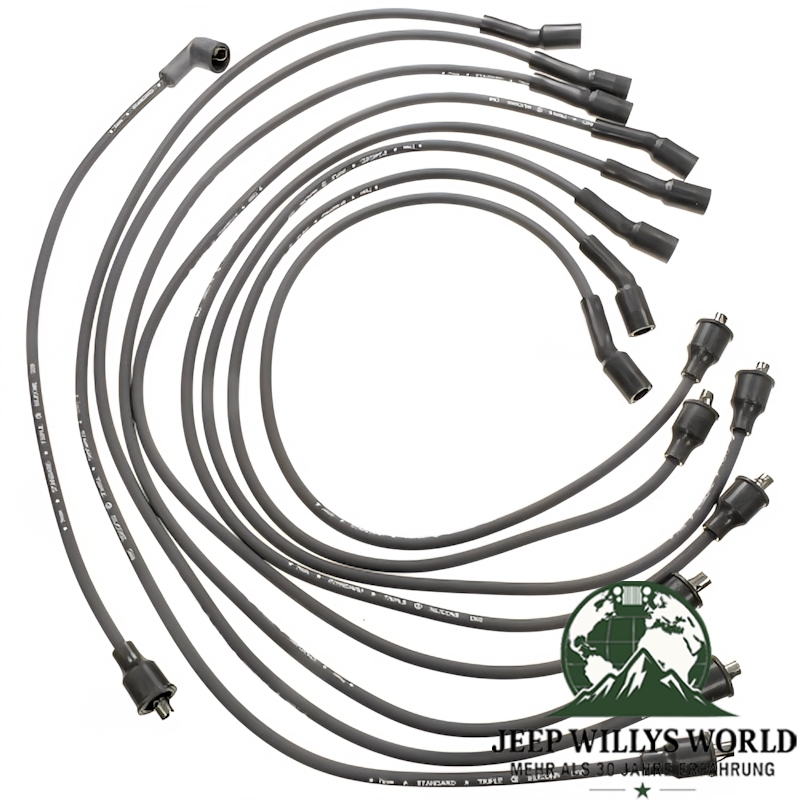 Zündkabel Satz für 5,0L, 5,9L & 6,6L V8 Motor. Jeep SJ / J Serie / CJ5 / CJ7 / CJ8 / C104 Commando (1971-1991).