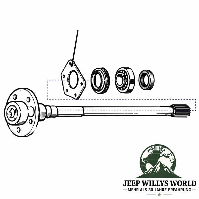 Wheel Bearing Retainer Rear Axle Dana 35 Jeep Wrangler + Cherokee 84-89