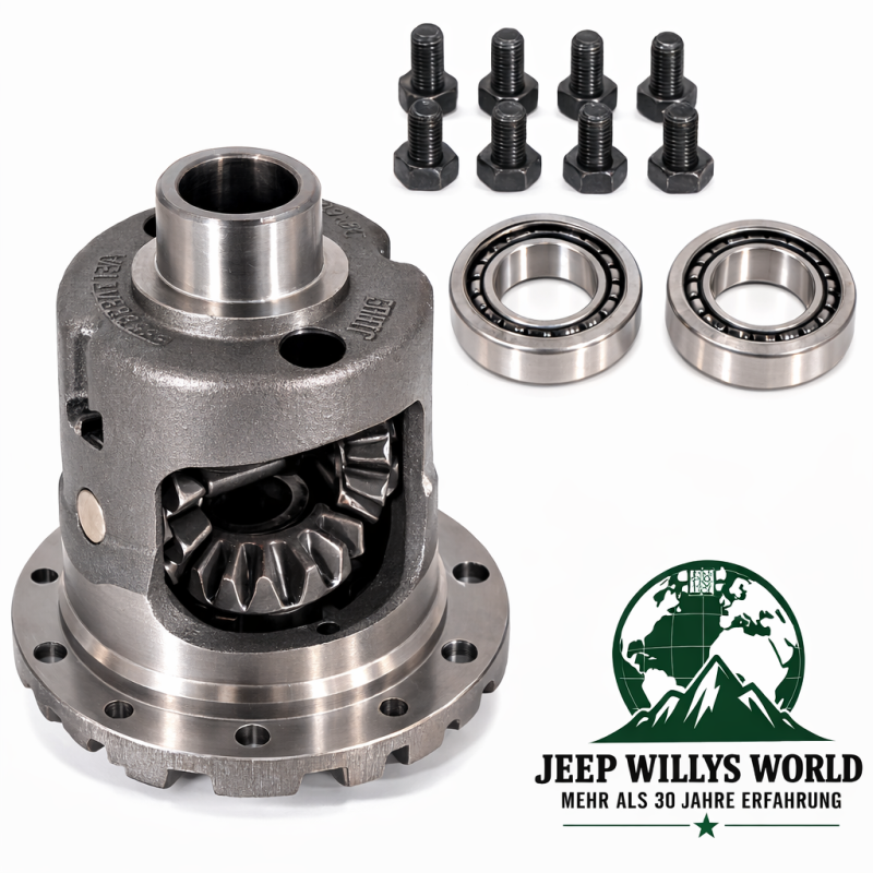 Differential Case Kit Rear Axle Dana 35 Ratio 3.55 - 4.88 Trac-Lok Jeep Wrangler + Cherokee + Grand Cherokee 90-00