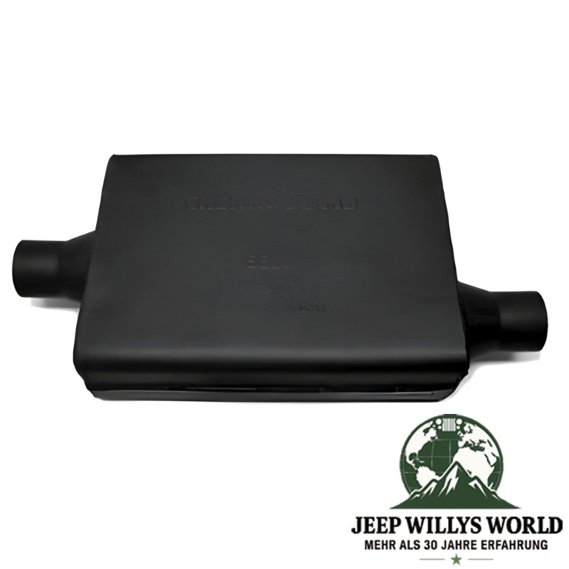 Sportendtopf Sportauspufftopf Vortex 2,25" für 2.5L oder 4.0L Motoren. Jeep CJ / Wrangler YJ / TJ (1976-2006).