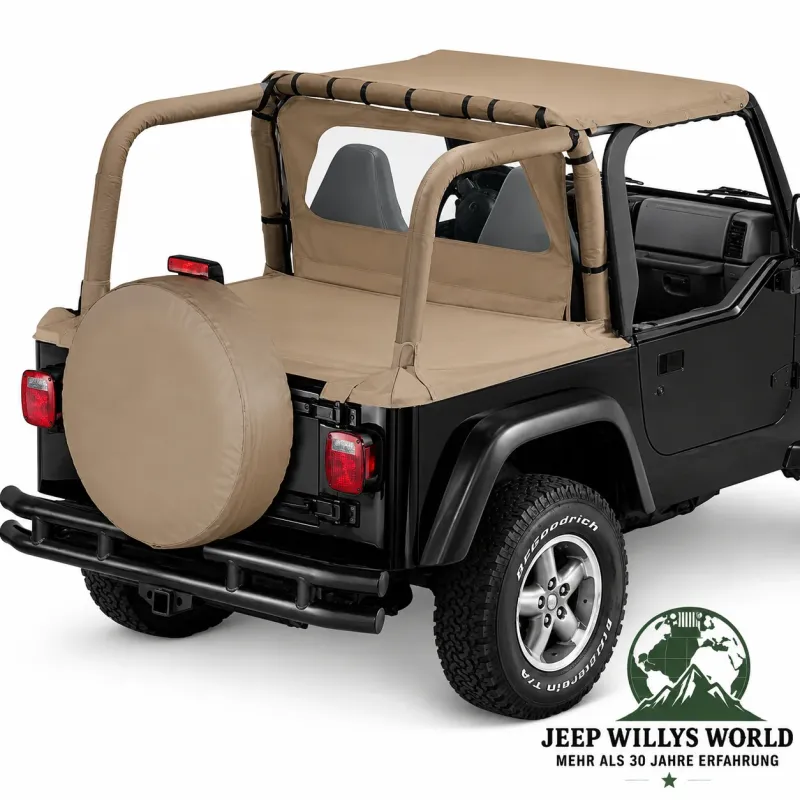 Bestop Duster Deck Cover Vinyl Dark Tan Denim Original Softtop Jeep Wrangler TJ (1996-2002)