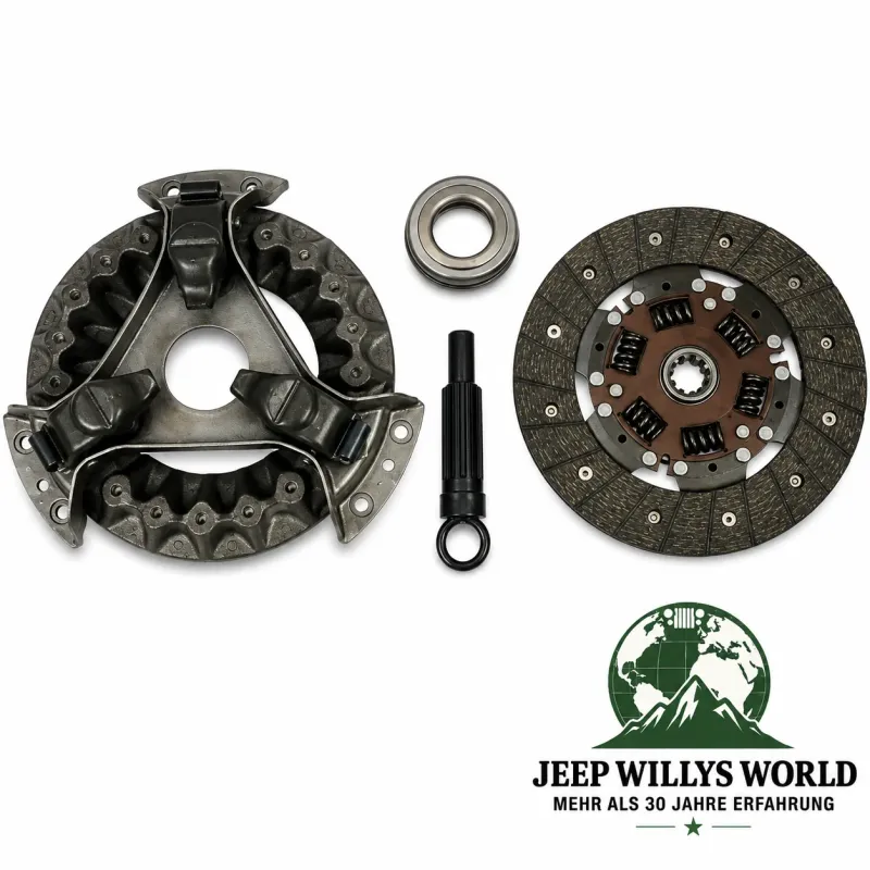 Crown Clutch Master Kit Pressure Plate, Clutch Disc, Clutch Release Bearing 4-134 L-Head or F-Head engine Jeep CJ, Willys MB M38 M38A1, Ford GPW (41-71)