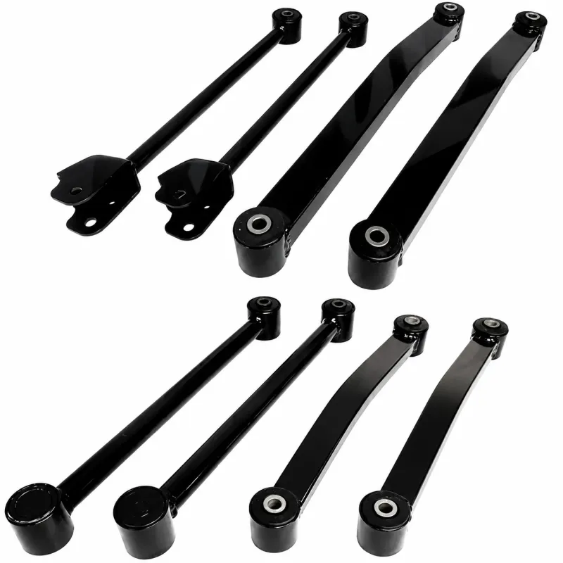 Crown Control Arm Complete Set Front + Rear, Upper + Lower, Jeep Wrangler JK (07-18)