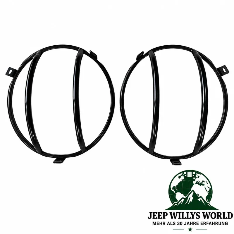 Rugged Ridge Scheinwerfer Schutzgitter Paar schwarz pulverbeschichtet​​​​​​​ Jeep Wrangler TJ (1996-2006)