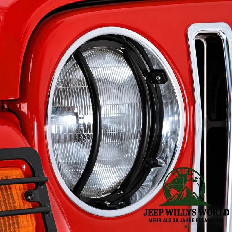 Lampenschutzgitter Paar Schwarz Jeep Wrangler 96-06