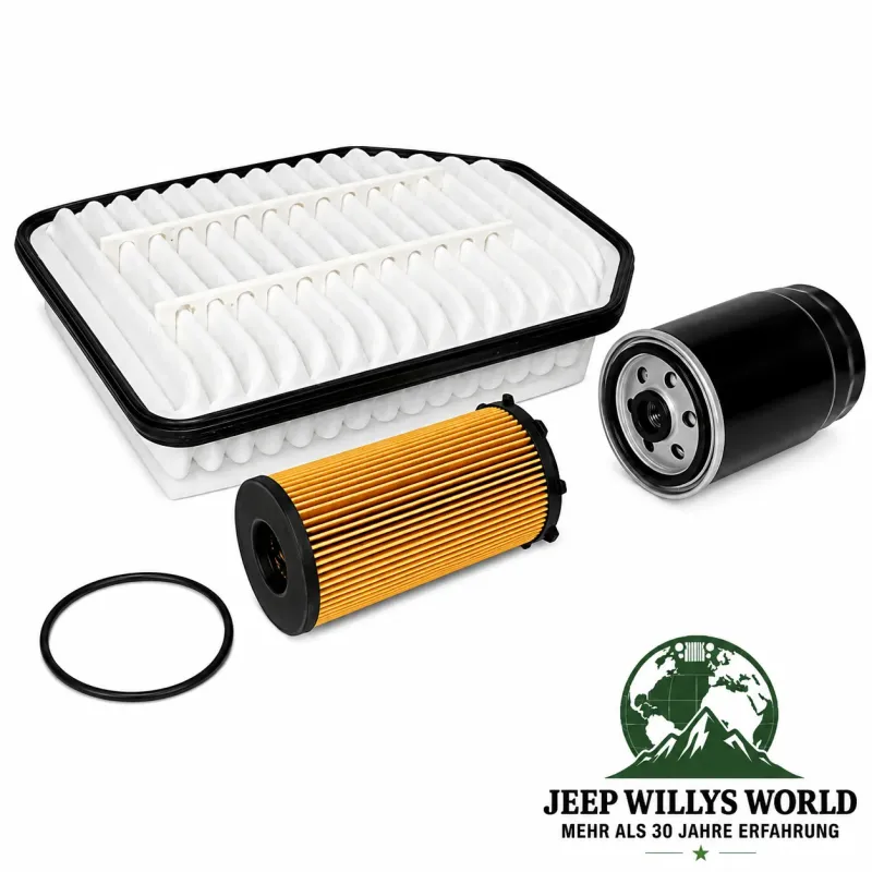 Inspektionssatz Inspektionsset Servicepaket Ölfilter Luftfilter Dieselfilter Satz Jeep Wrangler JK mit 2,8L CRD Diesel (07-18)