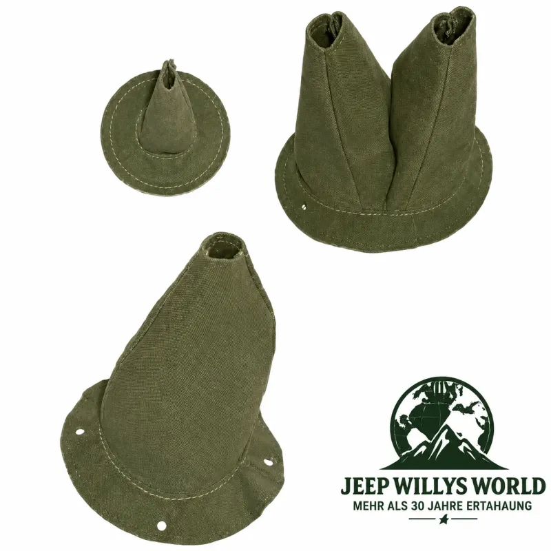 MD Juan Schaltmanschetten Set 3teilig in Leder. Jeep Willys MB / Ford GPW (41-45)