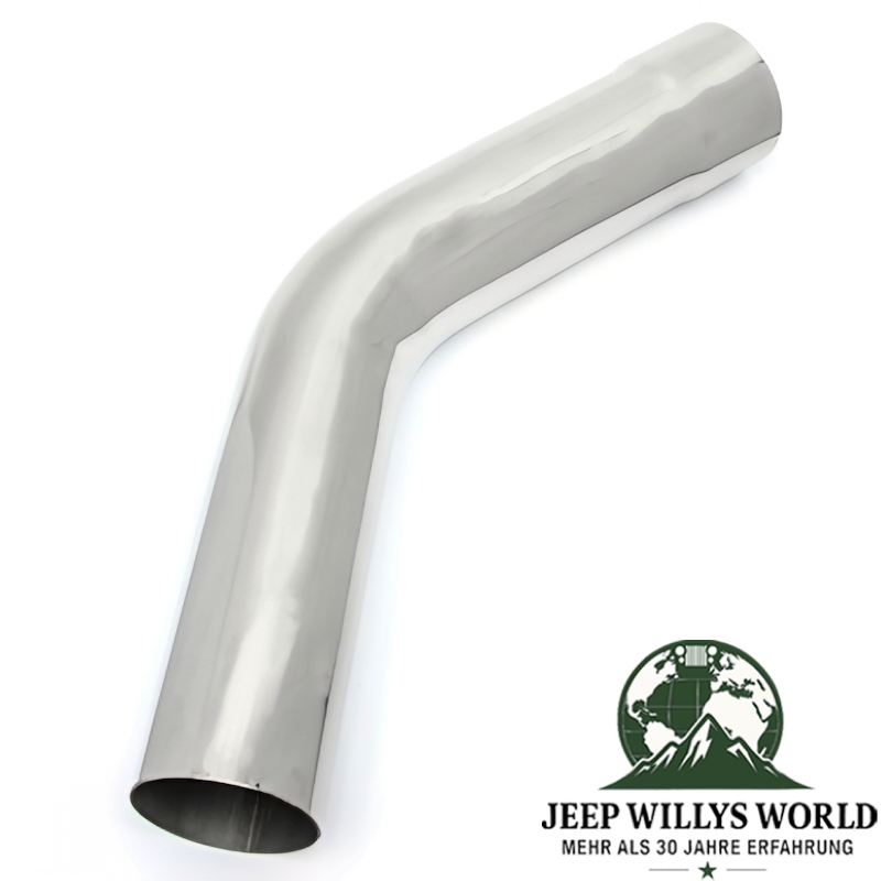 Auspuff Rohrbogen Universal Edelstahl 45° Ø 57mm / 2,25" Jeep