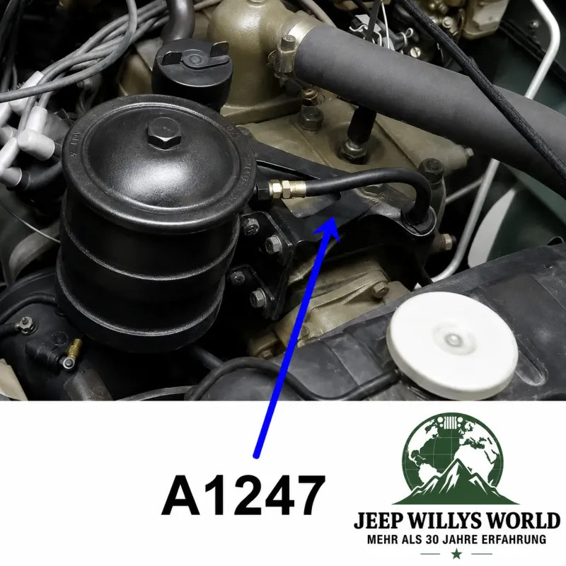 Ölfiltergehäuse Halterung Jeep CJ2A CJ3A / Willys MB M38 / Ford GPW  4-134 L-Head (1941-1953)