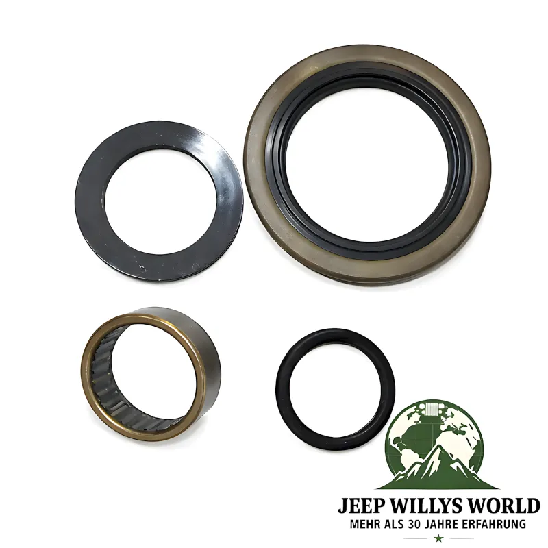 Achsspindel Nadellagerset rechts oder links Dana 30 Vorderachse. Jeep CJ5 CJ6 CJ7, C104 Commando, SJ J-Serie (1971-1976).