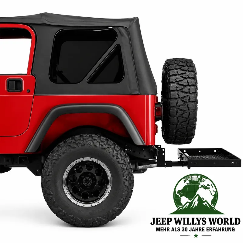 Rugged Ridge Anhängerzugvorrichtung US 2" mit Cargo Rack Jeep Wrangler YJ TJ (1987-2006)