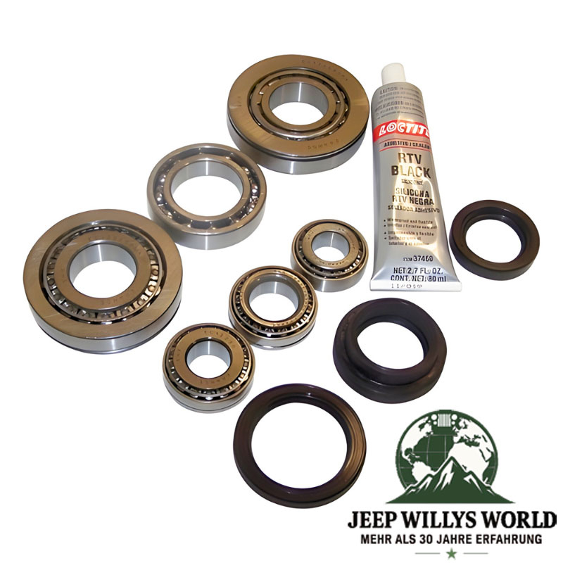 Master Reparatur Kit für BA10/5 Schaltgetriebe inkl. Lager, Dichtungen, Simmerringe und RTV Dichtmasse. Jeep Cherokee XJ / Wrangler YJ / Comanche MJ (1987-1989).