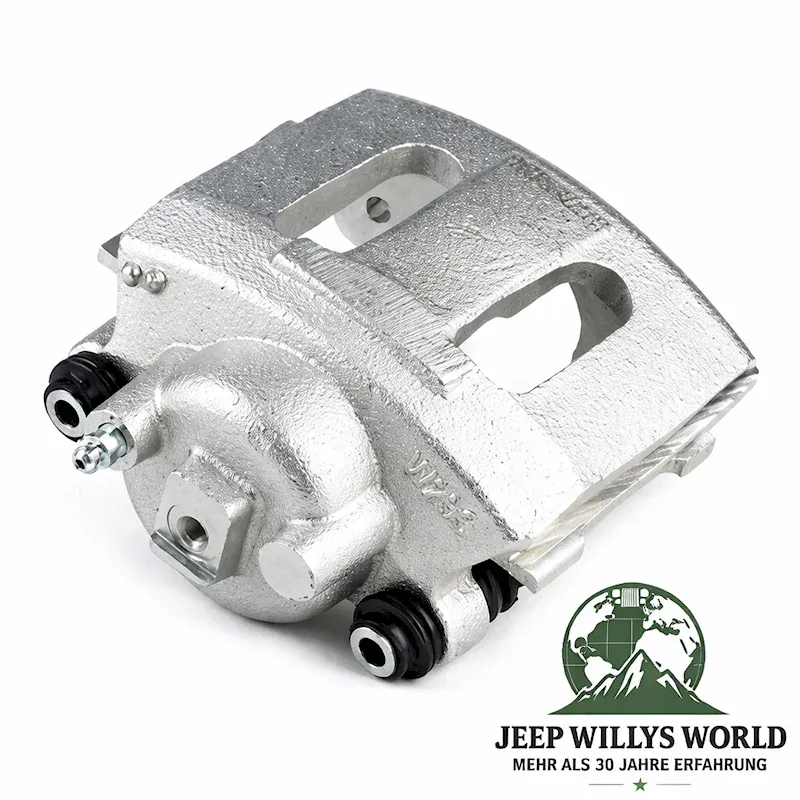 front right brake caliper. Jeep Wrangler YJ TJ, Cherokee XJ, Grand Cherokee ZJ ZG (1990-2006), backside