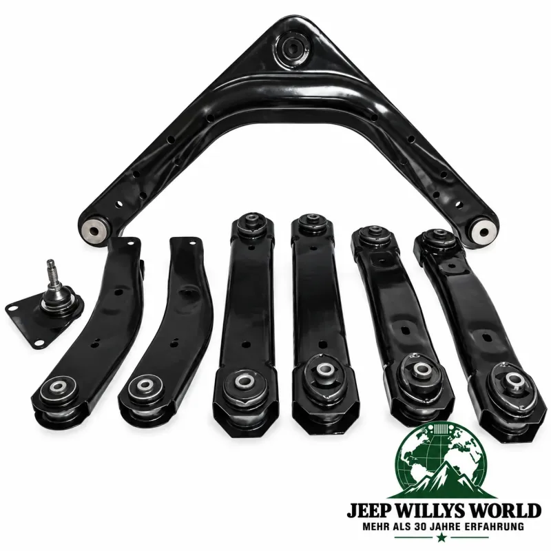 Crown Control Arm Complete Set Front + Rear , Upper + Lower Jeep Grand Cherokee WJ WG (99-04)