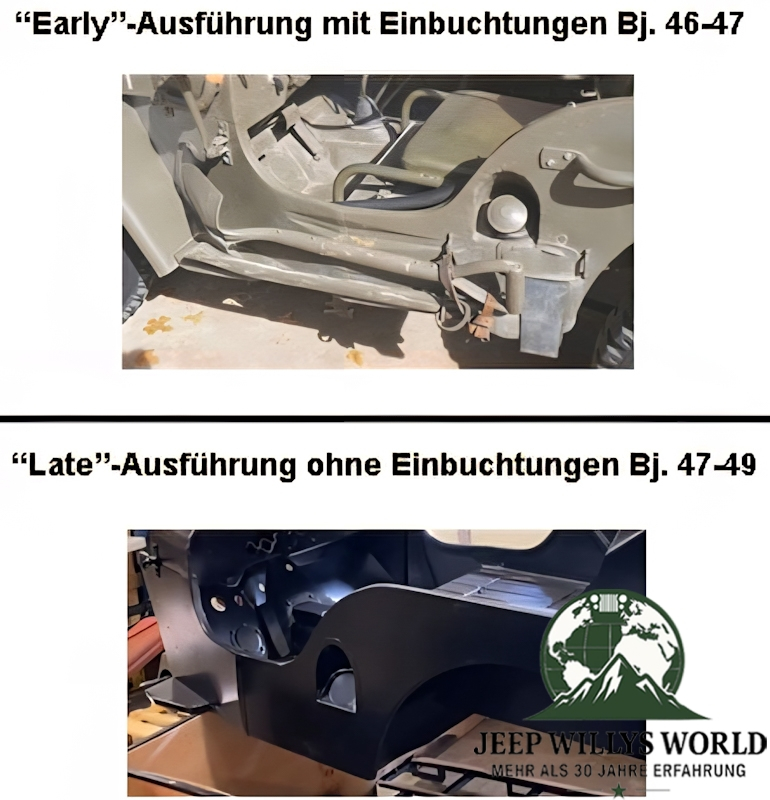 Body Tub Jeep CJ2A 45-47