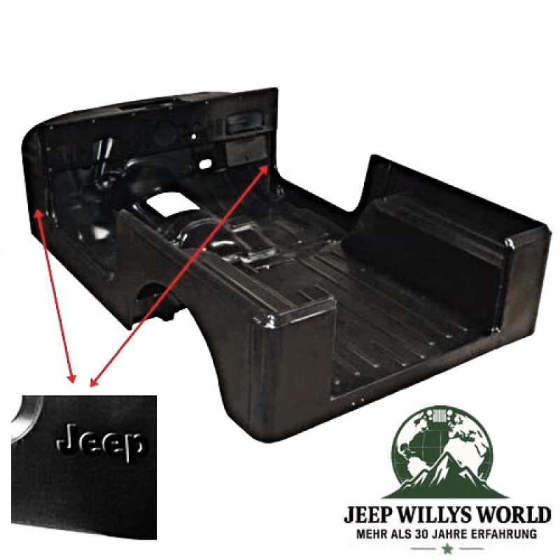 Body Karosserie mit seitlicher Prägung Jeep CJ7 76-86