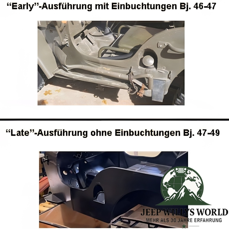 Body Tub Jeep CJ2A 47-49