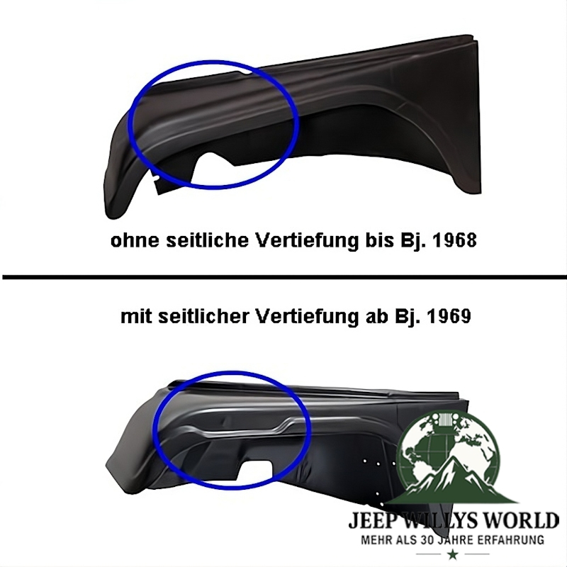 Kotflügel links Jeep CJ5 55-68