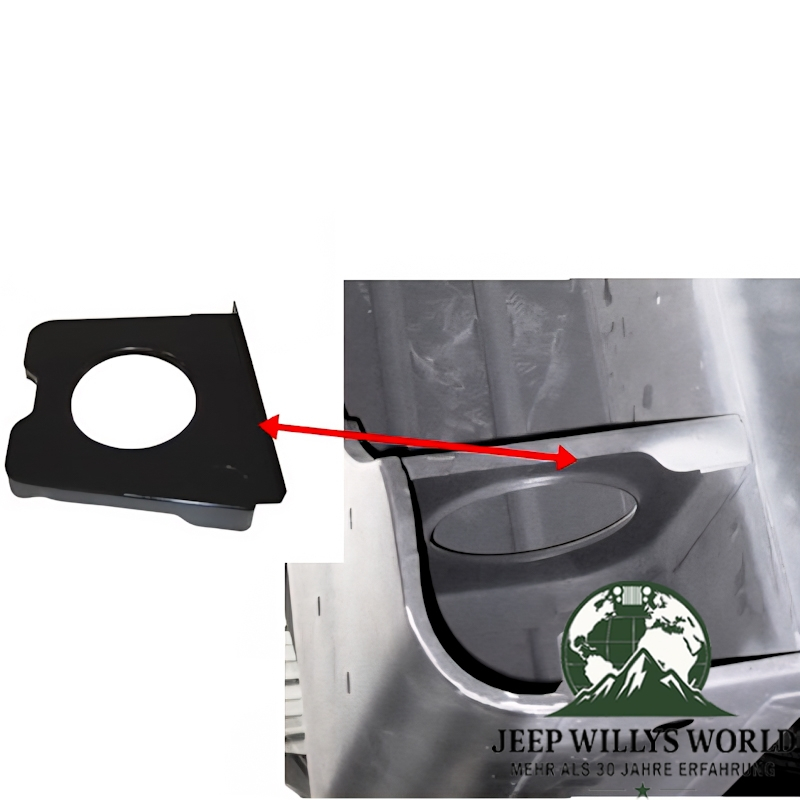 Reserverad Verstärkung seitlich Jeep Willys CJ 46-64